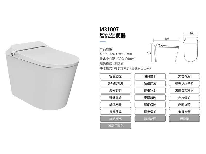 智能(néng)坐(zuò)便器M31007