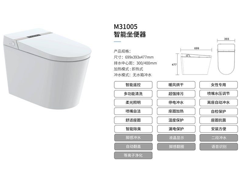 智能(néng)坐(zuò)便器M31005