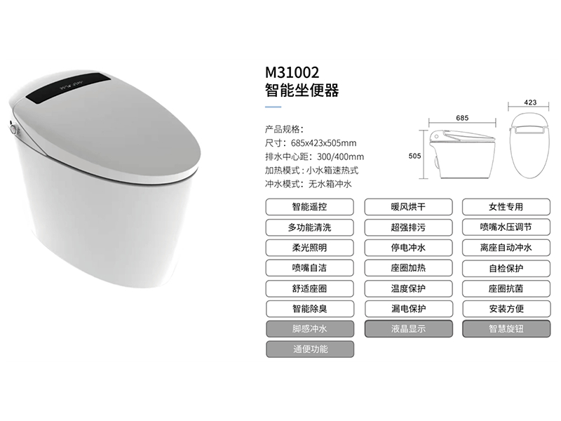 智能(néng)坐(zuò)便器M31002