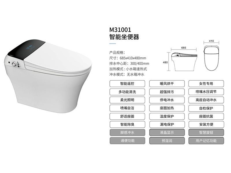 智能(néng)坐(zuò)便器M31001