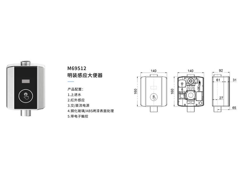 明裝(zhuāng)感應大便器M69512